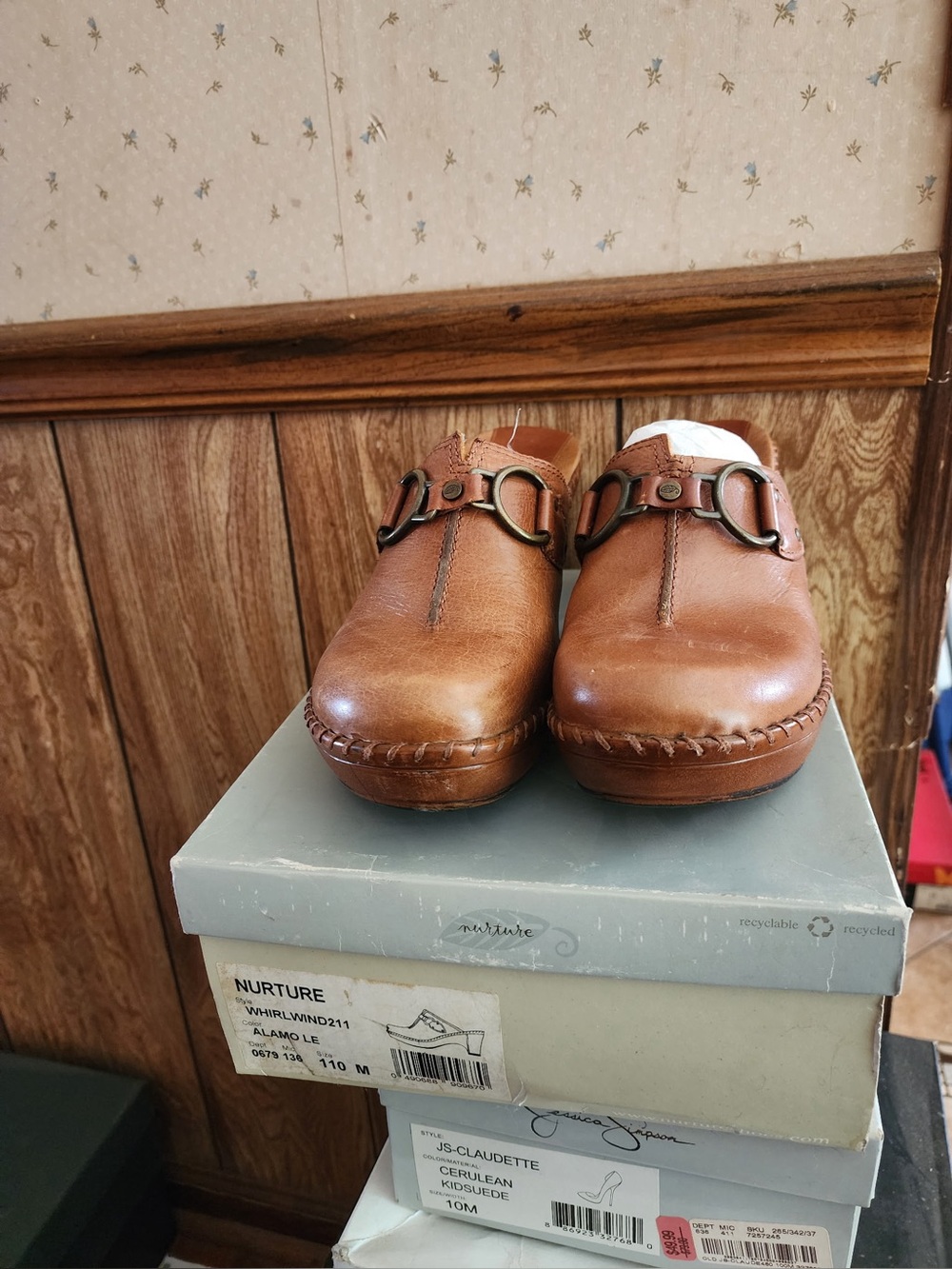Nurture by Lamaze Brown Leather Kids Moccasins with Metal Bit